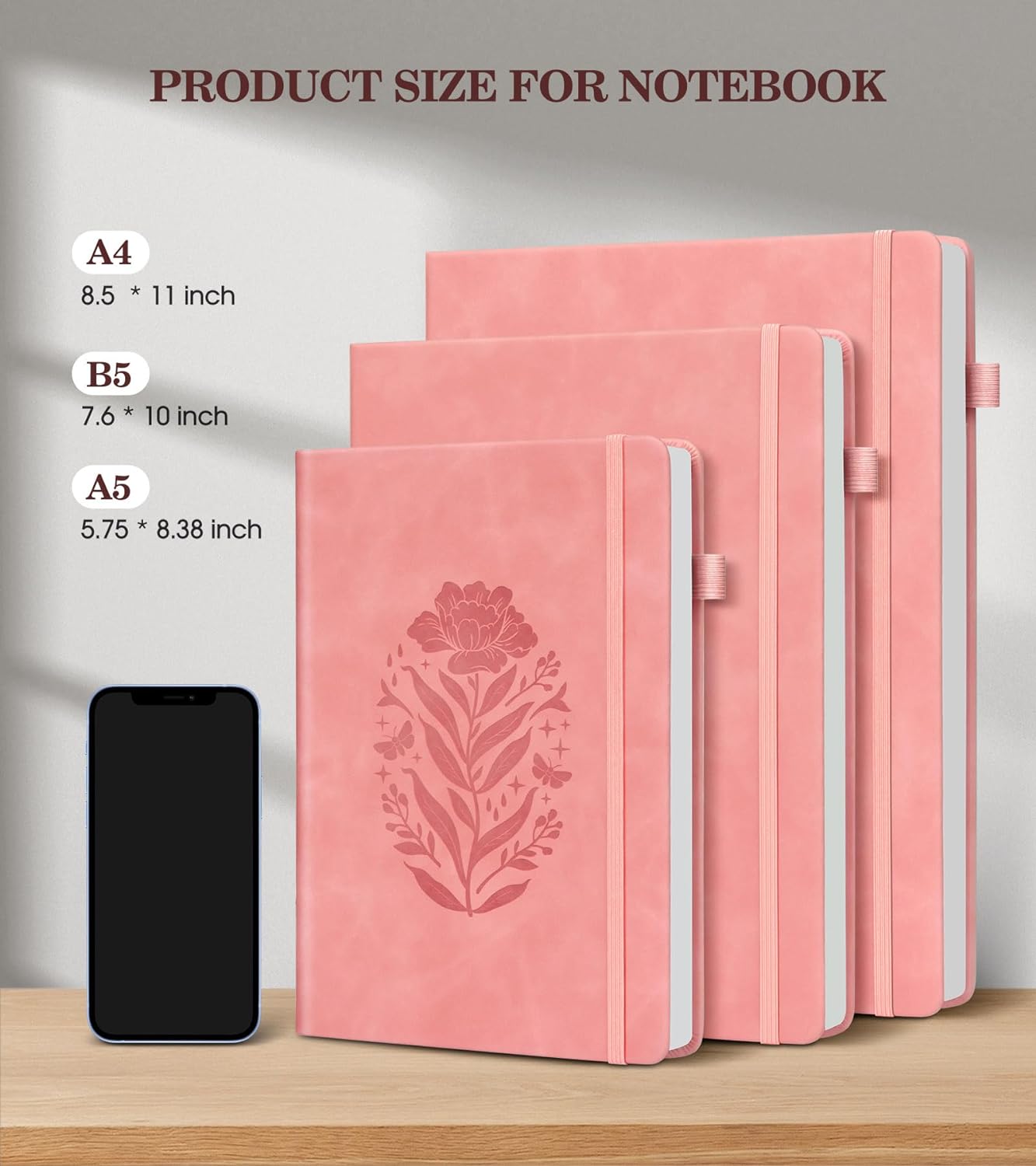 Journal Notebook, Hardcover Leather Journals for Writing, Writing Journal, College Notebook -5.75''X8.38'' (200 Pages-A5) Journal Notebook, Hardcover Leather Journals for Writing, Writing Journal, College Notebook -5.75''X8.38'' (200 Pages-A5)